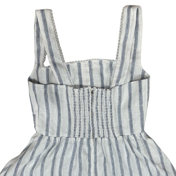 Reformation Women's Tagliatelle Linen Midi Dress - Harbor Stripe | NWT | Size 8 - Picture 12 of 16
